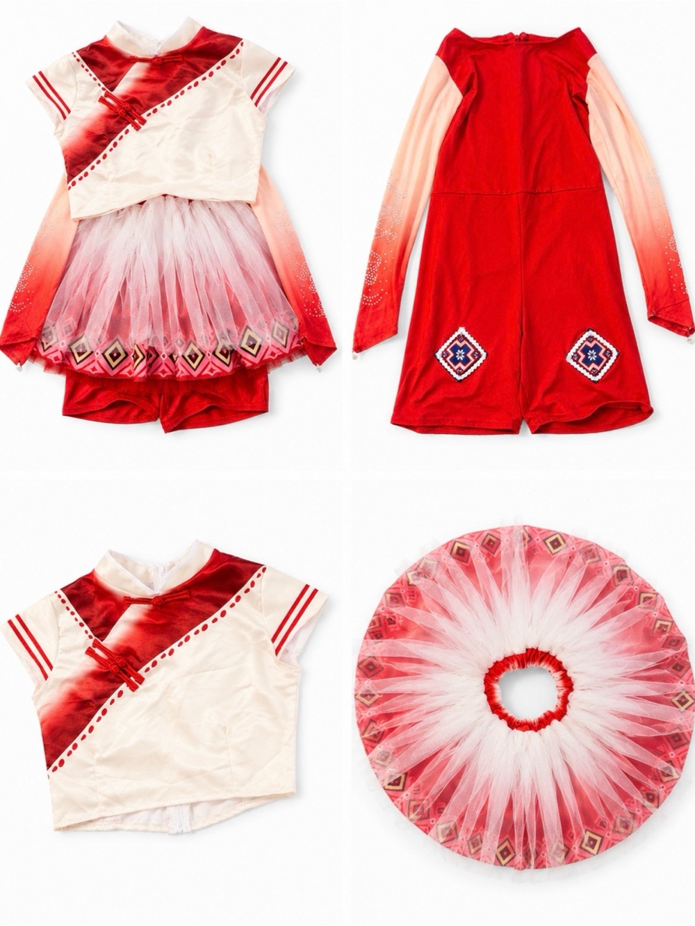 Red and White Kids Tutu Costume Dress - Brand: Chinese style
